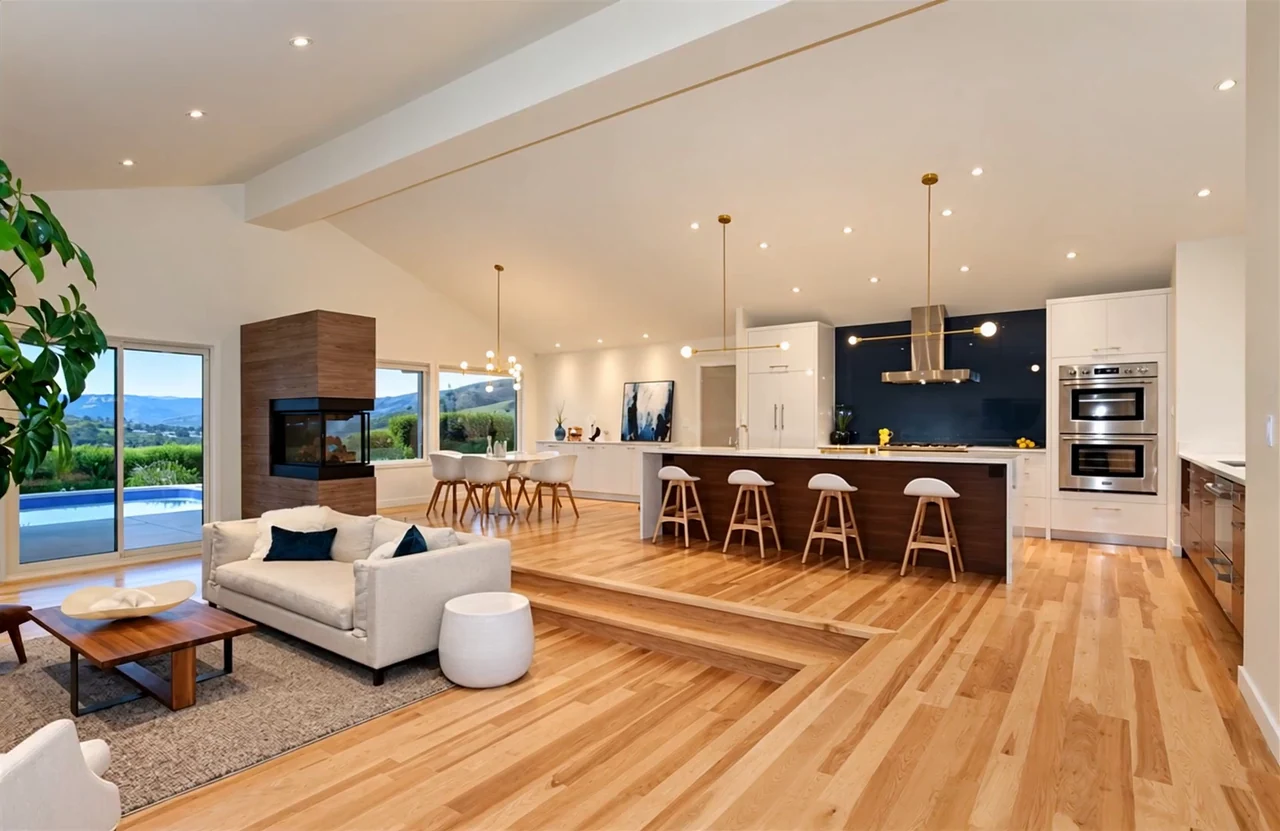 Finished residence — Kitchen & living