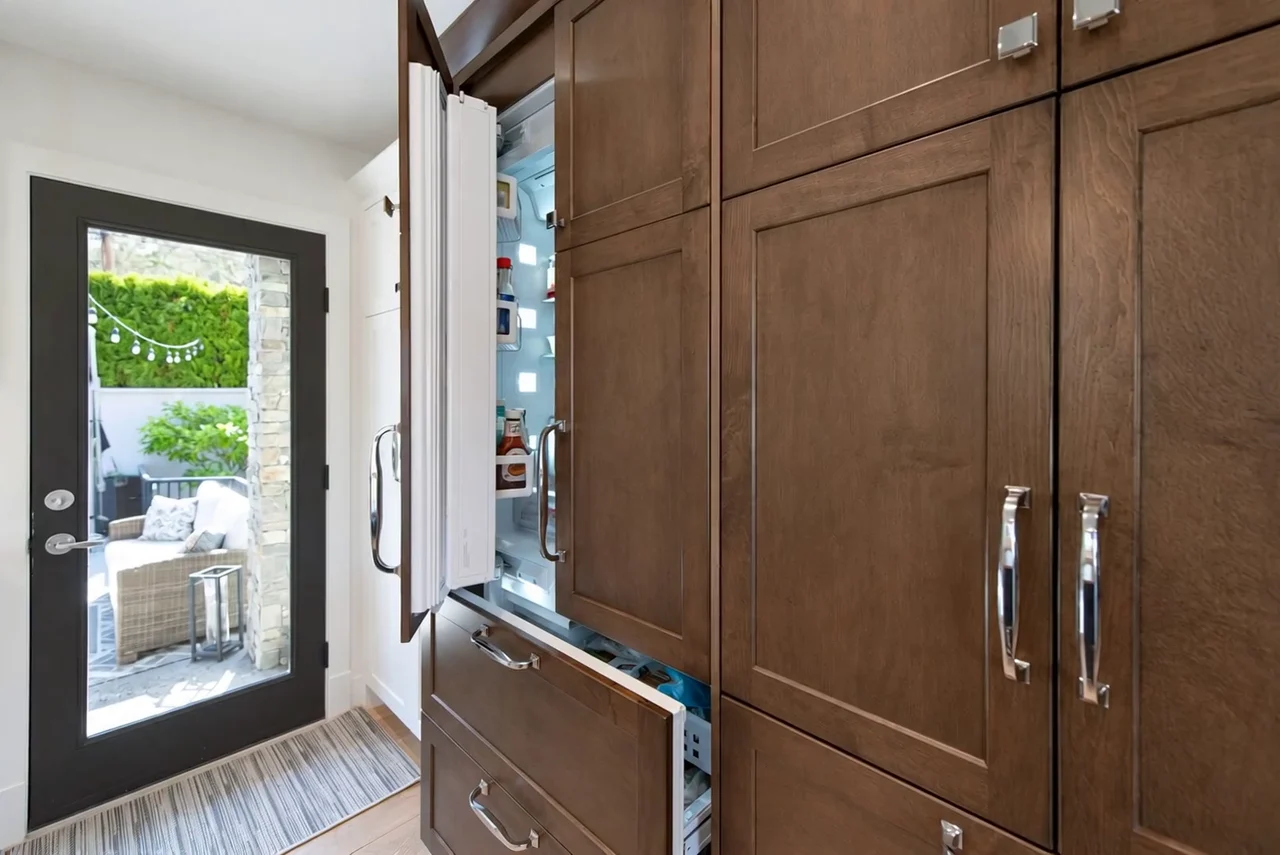 Finished residence — Kitchen storage