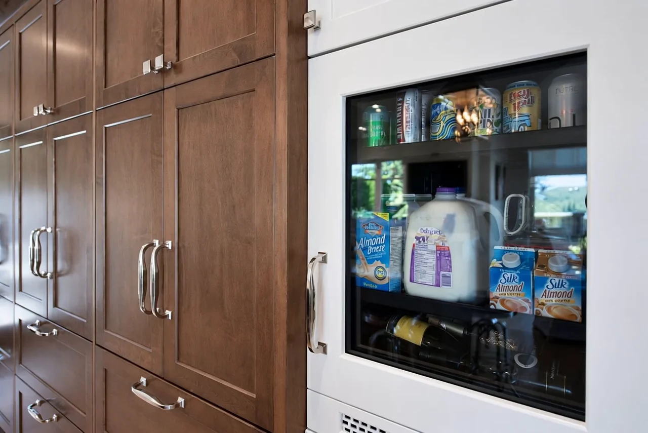 Finished residence — Beverage cabinetry