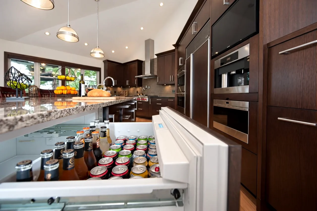 Finished residence — Kitchen storage